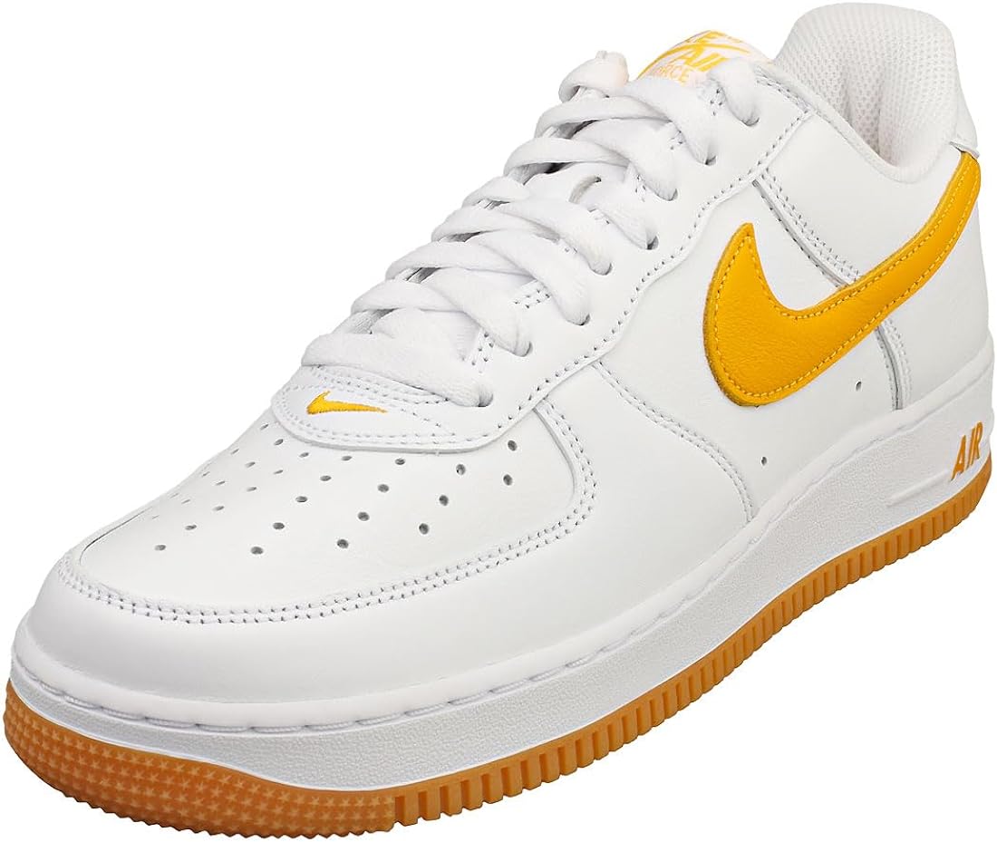 Men's Nike Air Force 1 Low Retro QS White/University Gold (FD7039 100)