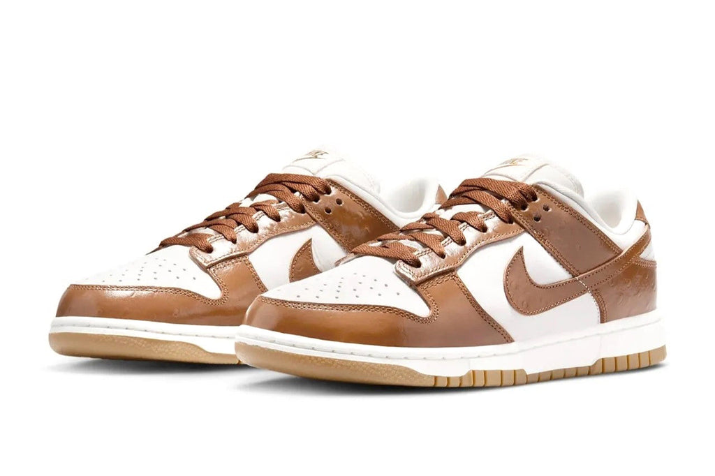 Women's Nike Dunk Low LX "Brown Ostrich" Phantm/Ale Brwn-Sl (FJ2260 001)