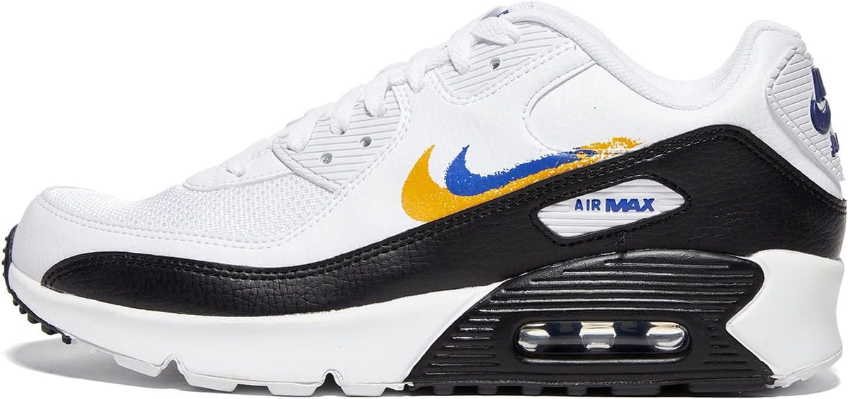 Big Kid's Nike Air Max 90 GS NN White/Deep Royal Blue (FJ4592 100)