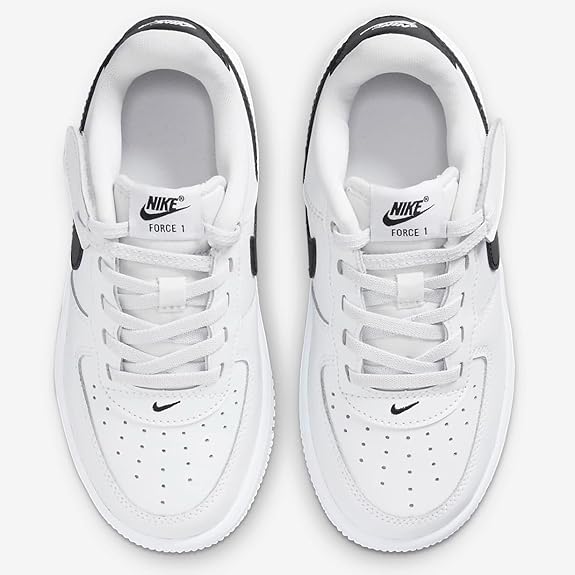 Little Kid's Nike Force 1 Low Easyon White/Black (FN0237 101)