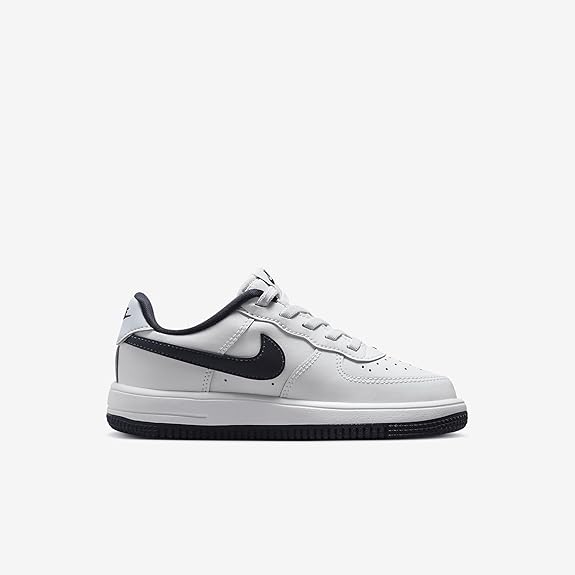 Little Kid's Nike Force 1 Low Easyon White/Midnight Navy (FN0237 104)