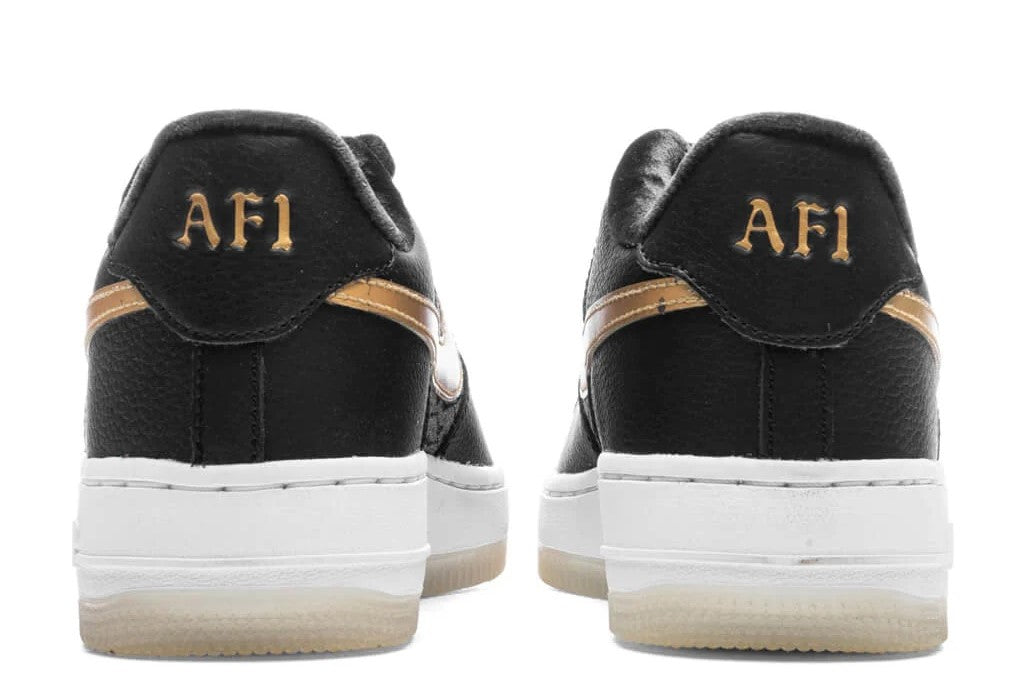 Big Kid's Nike Air Force 1 Low LV8 BG Blk/Metallic Gold-Wht (FN6977 010)