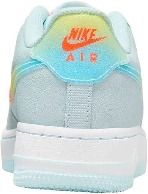Big Kid's Nike Air Force 1 BG Glacier Blue/Total Orange (HF4782 474)