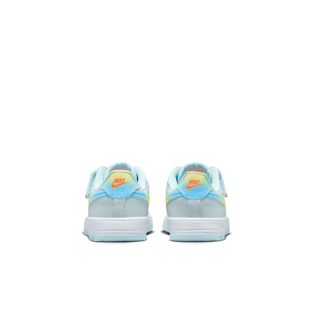Little Kid's Nike Force 1 Low EasyOn Glacier Bl/Total Orng (HF4783 474)