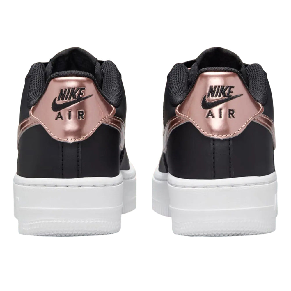 Grade School Nike Air Force 1 SE Black/MTLC Red Bronze-White (HF5482 001)