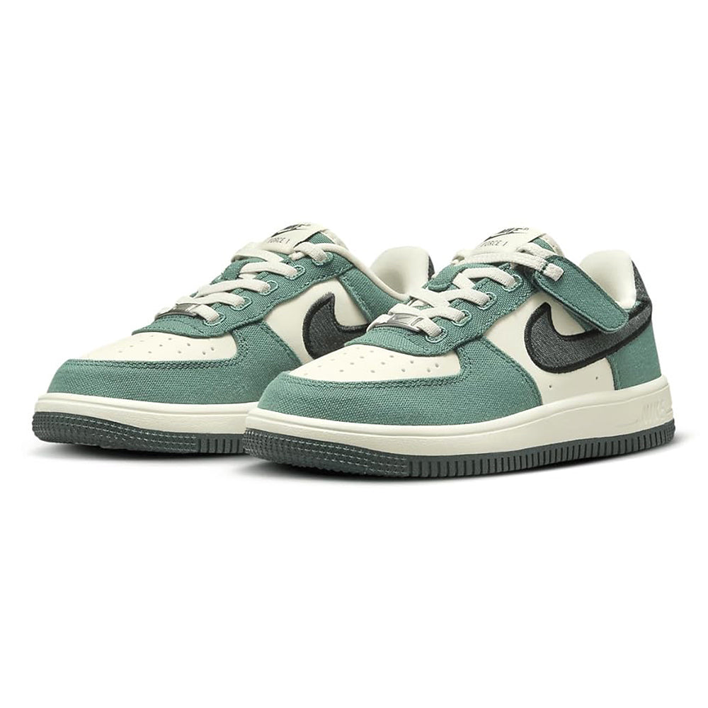 Preschool Nike Air Force 1 Low EasyOn LV8 3 Coconut Milk/Vintage Green (HJ4293 100)