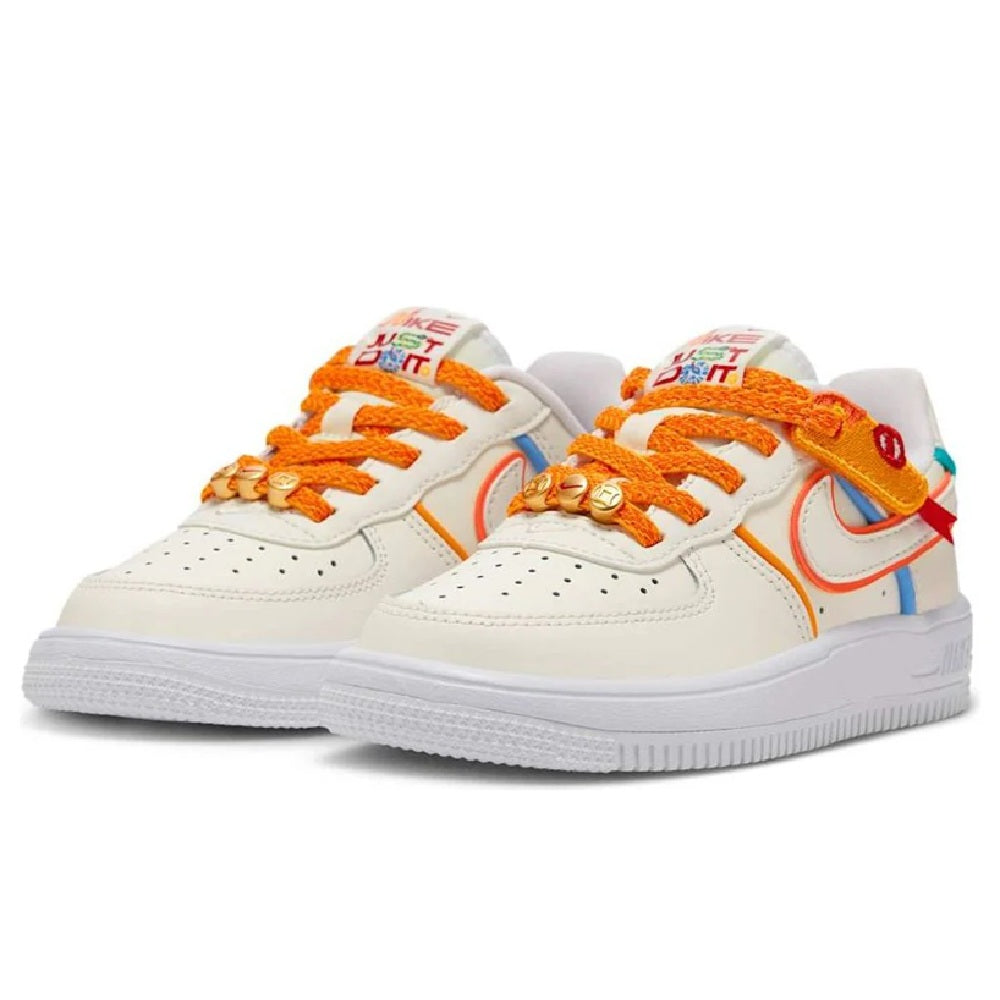 Little Kid's Nike Force 1 Low Easyon LV8 1 Sail/Sail-White (HV6004 111)