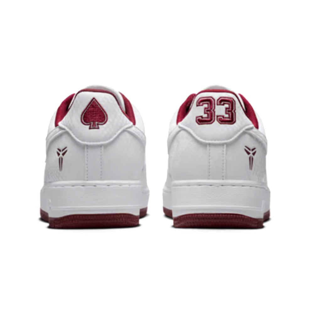 Men's Nike Kobe Air Force 1 Low "Lower Merion" Wht/Team Red (IB0018 101)