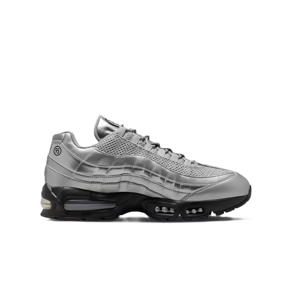 Men's Nike Air Max 95 Big Bubble SE Metallic Silver/Black-Black (IB6830 002)