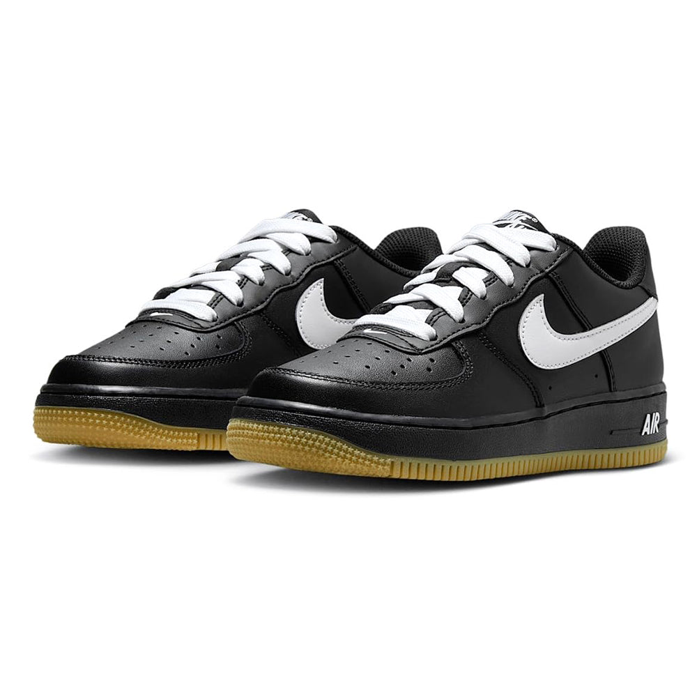 Big Kid's Nike Air Force 1 LV8 3 Black/White-Gum Light Brown (IB8845 001)