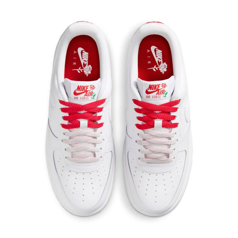 Women's Nike Air Force 1 '07 SE "Roses" White/Wht-Sport Red (IF0498 100)