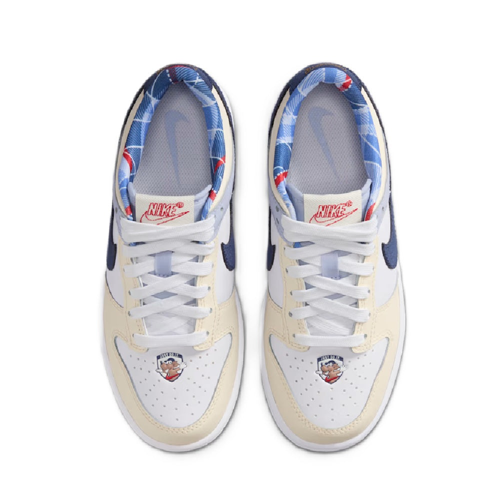 Big Kid's Nike Dunk Low White/Midnight Navy-White (IH7343 141)