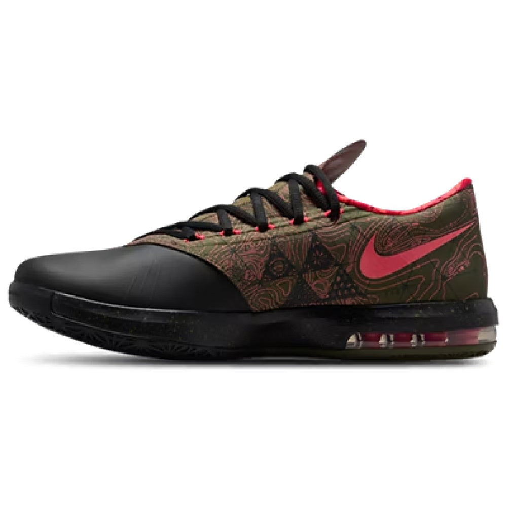 Men's Nike KD VI Black/Atomic Red-Medium Olive (IM4409 001)