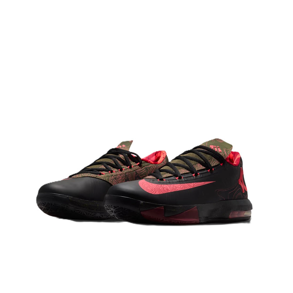 Men's Nike KD VI Black/Atomic Red-Medium Olive (IM4409 001)