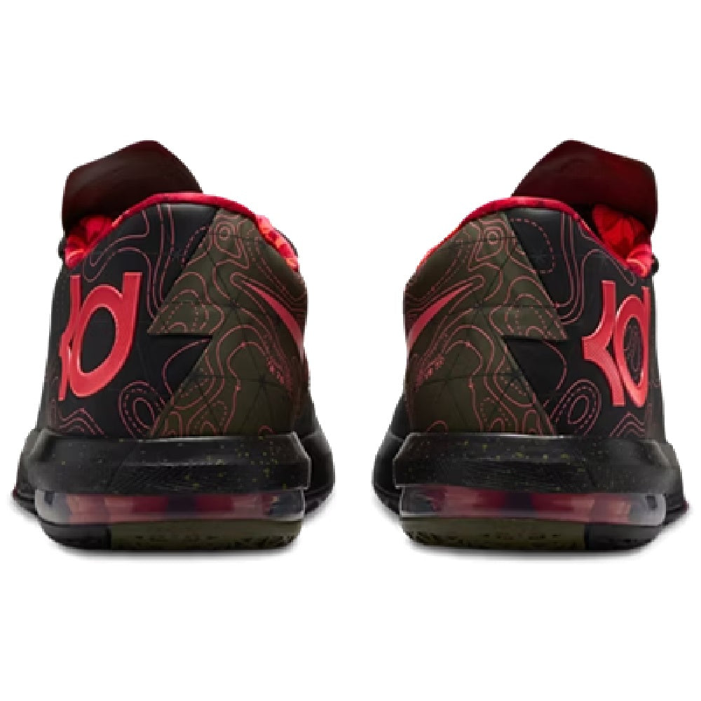 Men's Nike KD VI Black/Atomic Red-Medium Olive (IM4409 001)