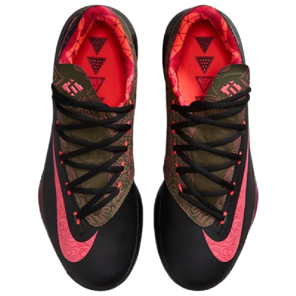 Men's Nike KD VI Black/Atomic Red-Medium Olive (IM4409 001)