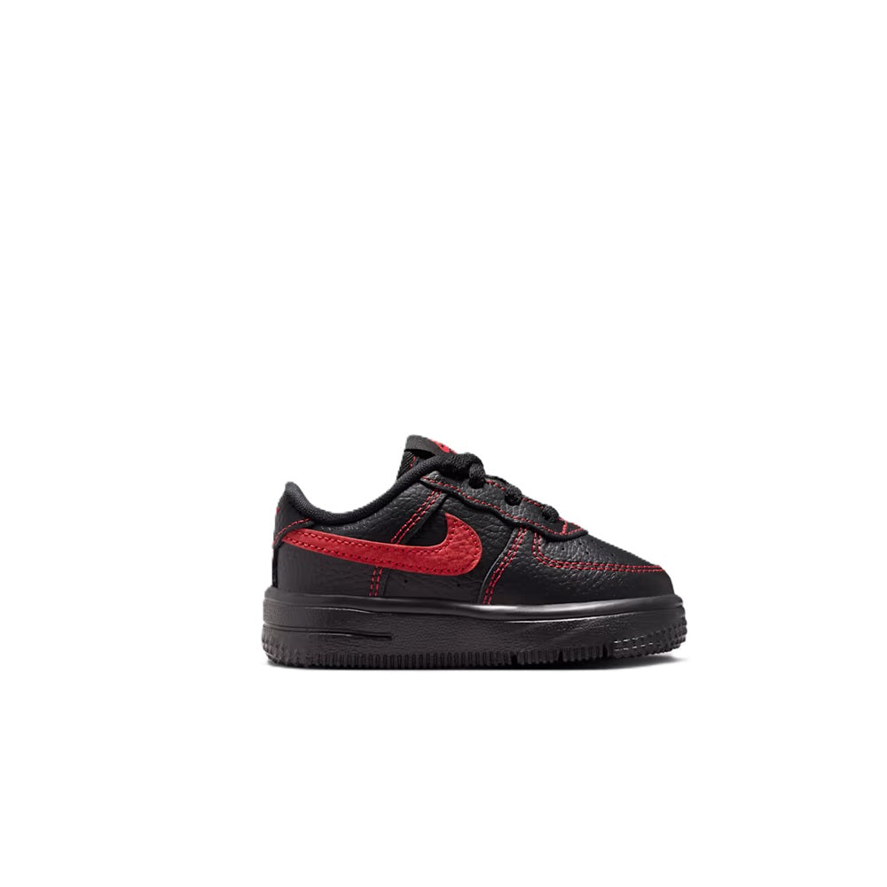Toddler's Nike Force 1 Low LV8 3 Lace Black/University Red-Black (IM7995 001)