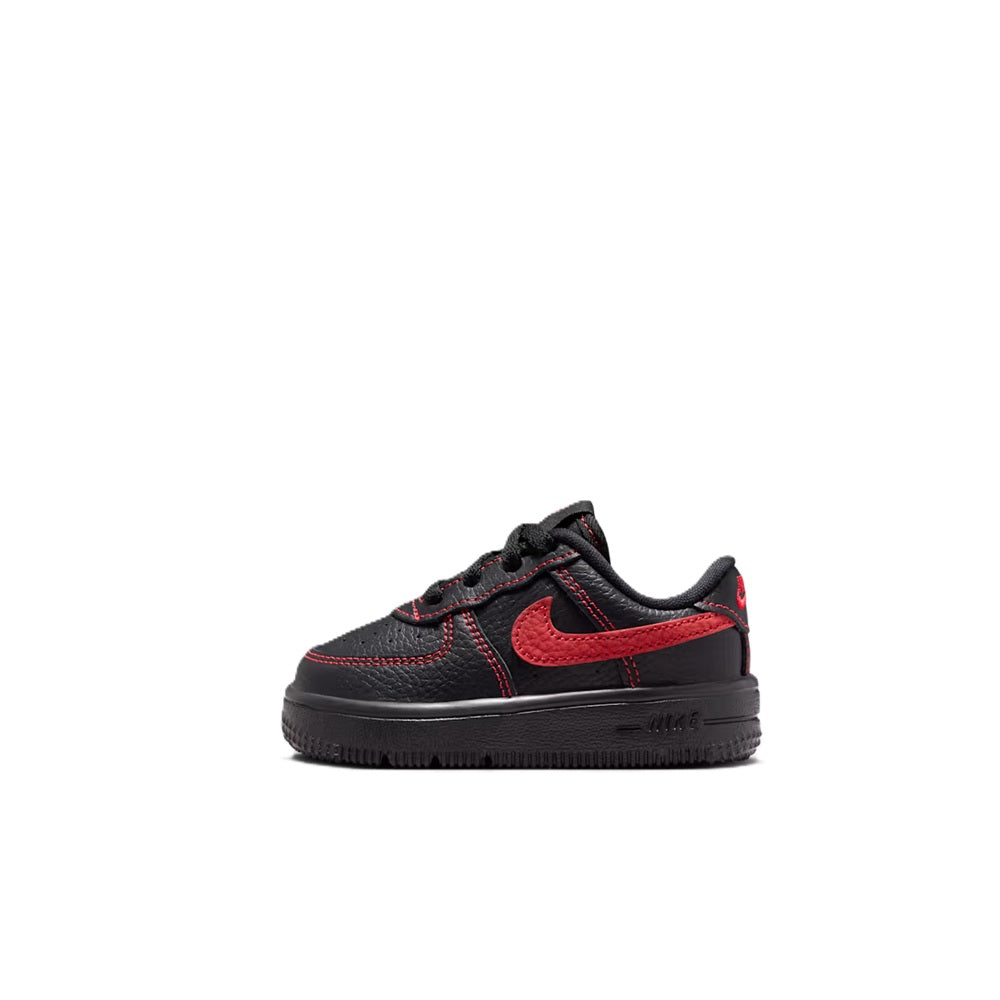 Toddler's Nike Force 1 Low LV8 3 Lace Black/University Red-Black (IM7995 001)