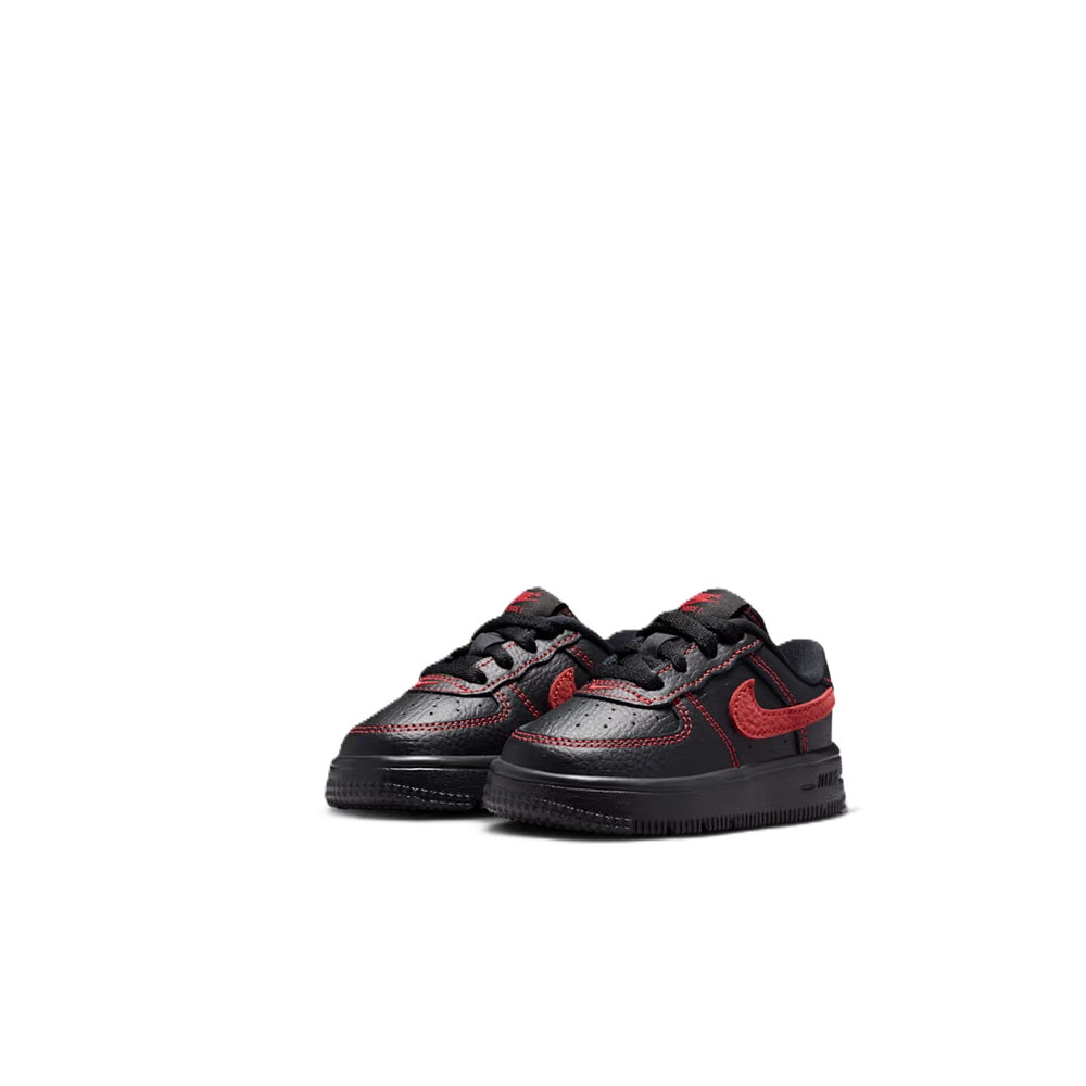 Toddler's Nike Force 1 Low LV8 3 Lace Black/University Red-Black (IM7995 001)