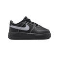 Toddler's Nike Force 1 Low LV8 3 Lace Black/Wolf Grey-Black (IM7995 003)