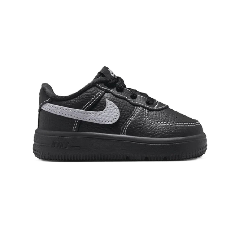 Toddler's Nike Force 1 Low LV8 3 Lace Black/Wolf Grey-Black (IM7995 003)