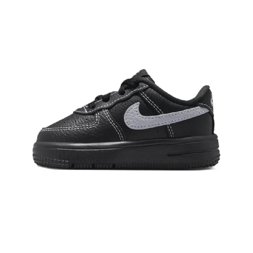 Toddler's Nike Force 1 Low LV8 3 Lace Black/Wolf Grey-Black (IM7995 003)