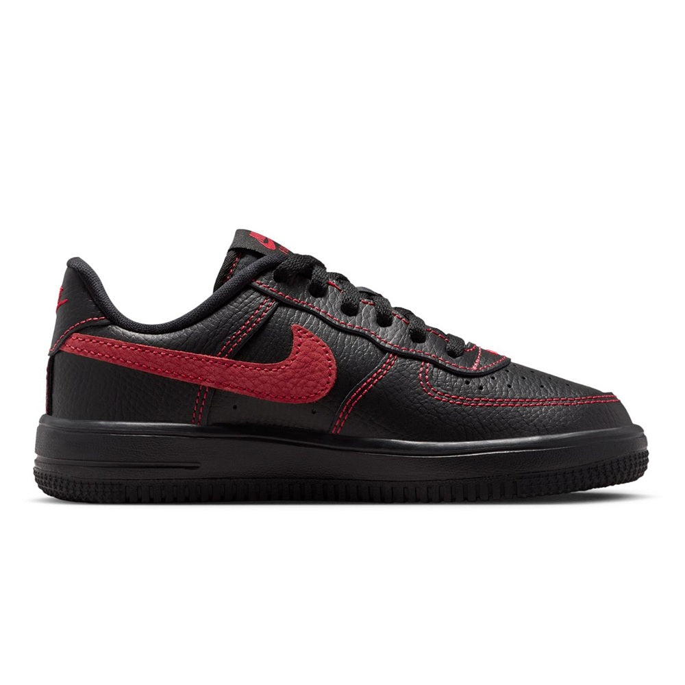 Little Kid's Nike Force 1 Low LV8 3 Lace Blk/University Red (IM7997 001)