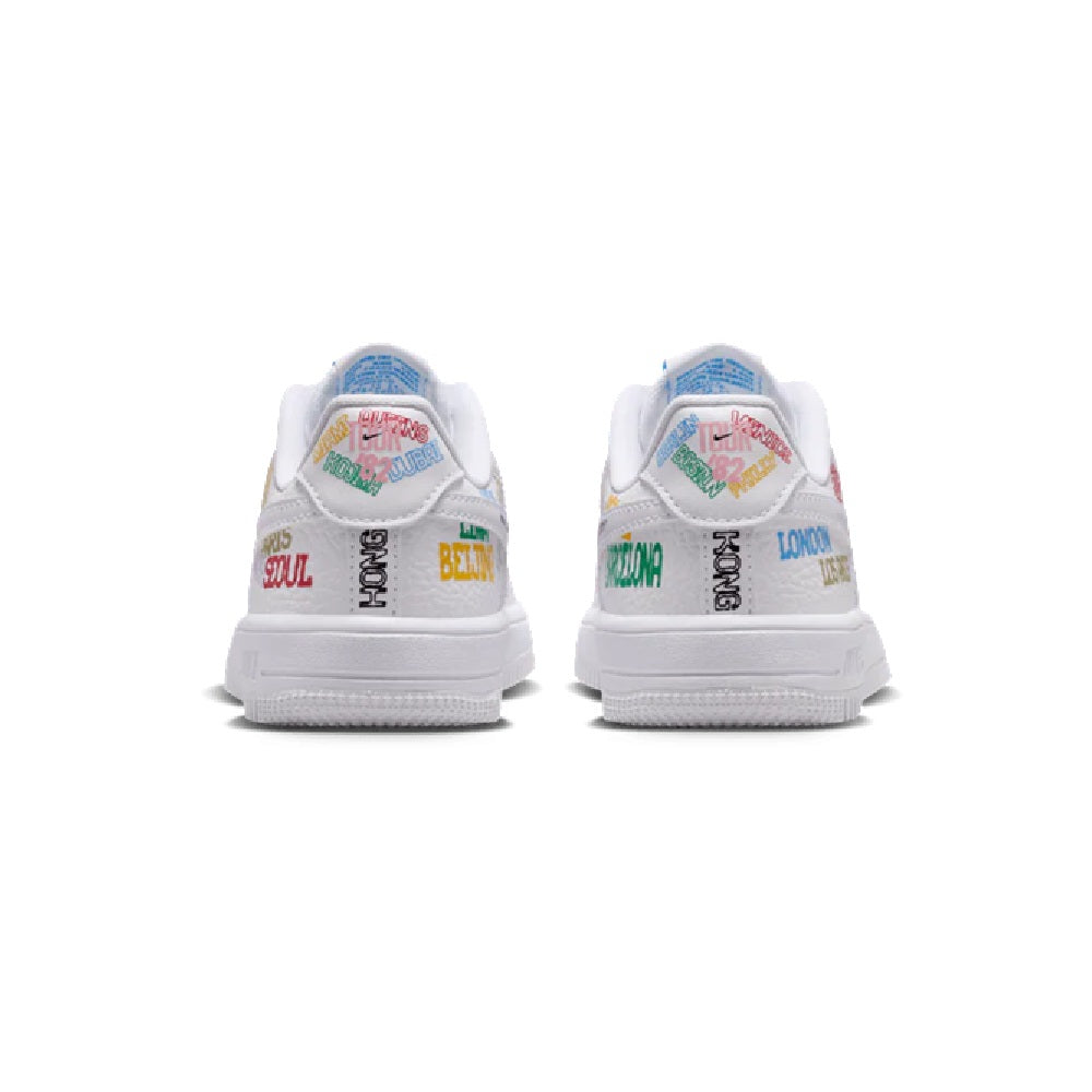 Little Kid's Nike Force 1 Low LV8 3 "World Tour" White/White (IO9733 100)