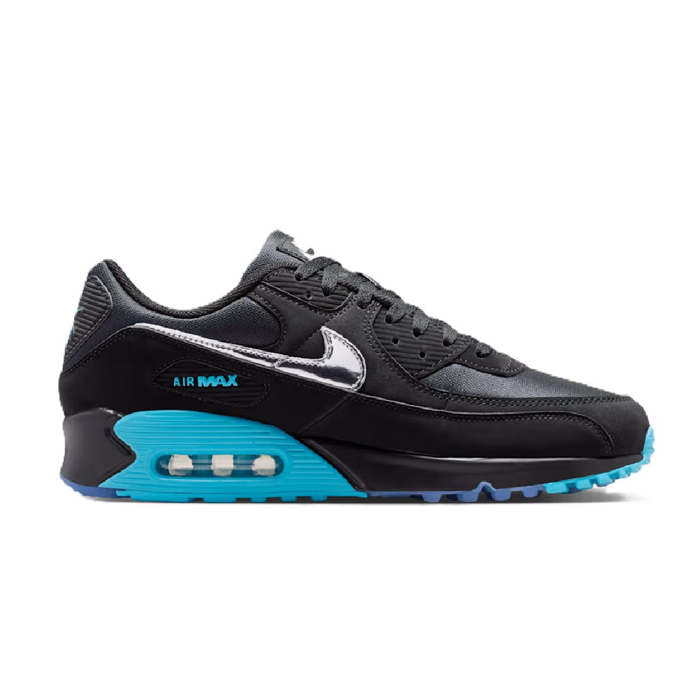 Men's Nike Air Max 90 PRM Treble "Scorpion" Blk/Chrome-Blue (IQ9438 001)