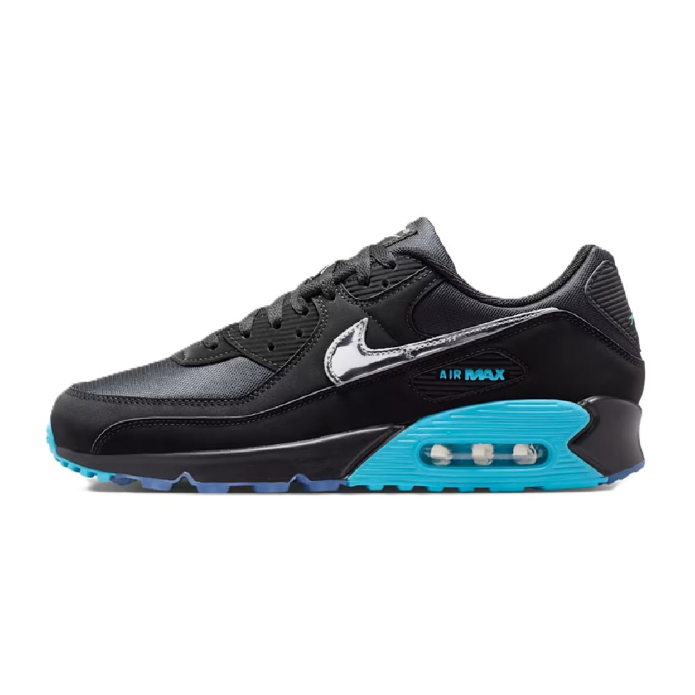 Men's Nike Air Max 90 PRM Treble "Scorpion" Blk/Chrome-Blue (IQ9438 001)