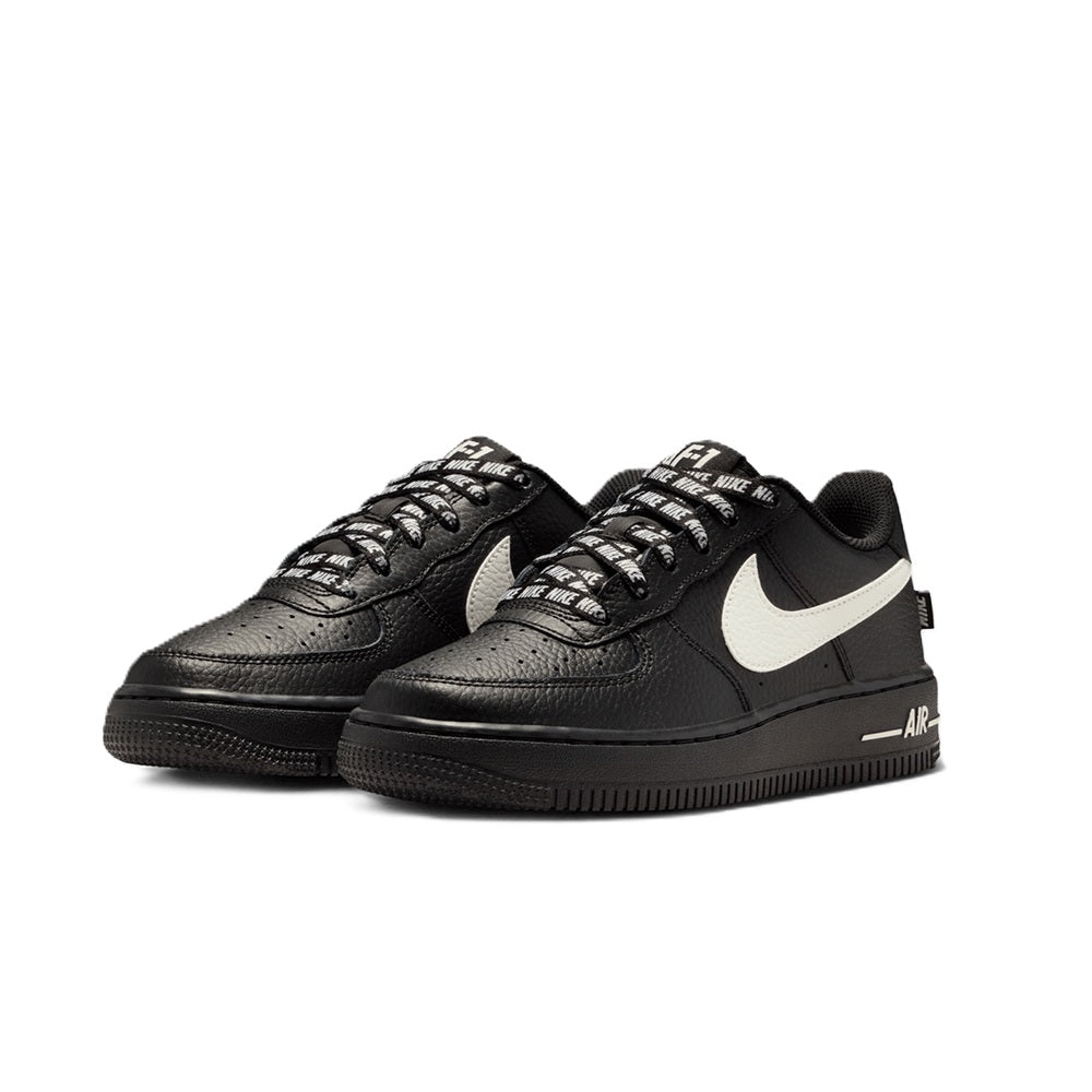 Big Kid's Nike Air Force 1 Low Js Black/Sail (IR0270 002)