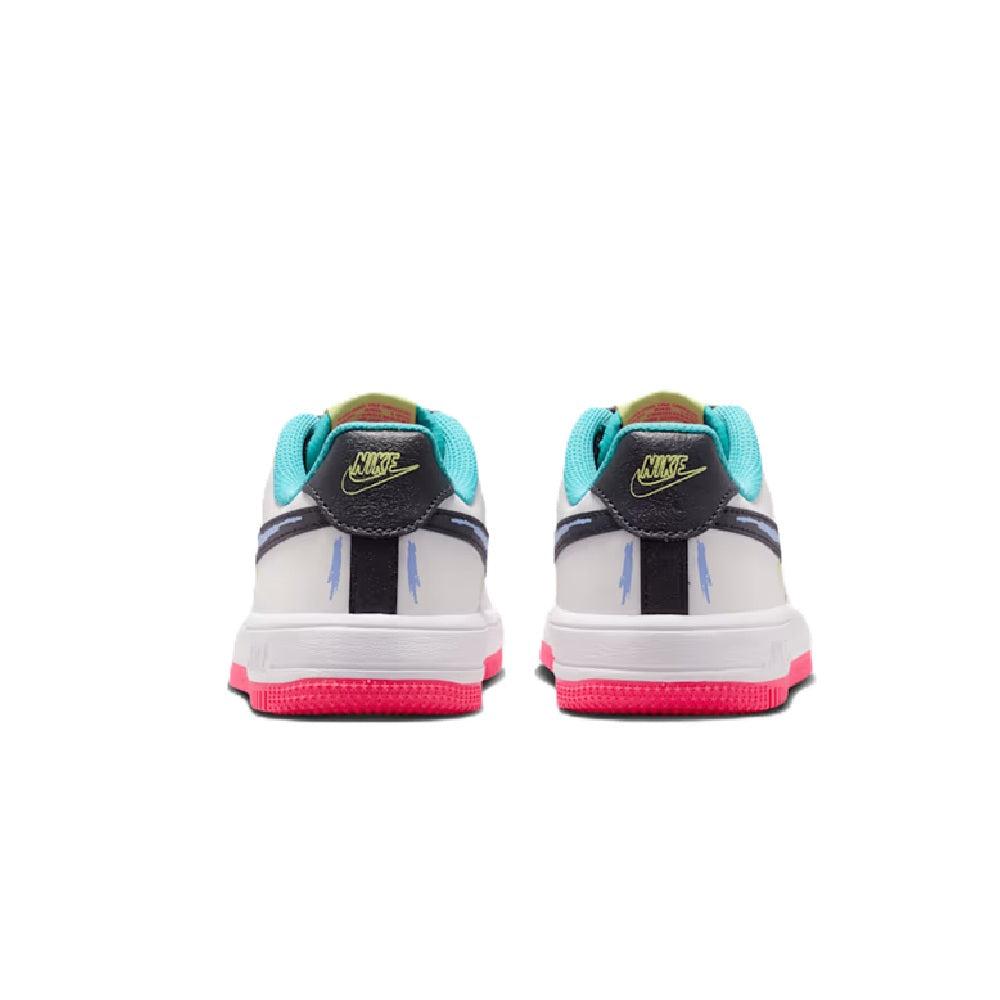 Little Kid's Nike Force 1 Low BP Lace White/Anthracite-Pink (IR1821 100)