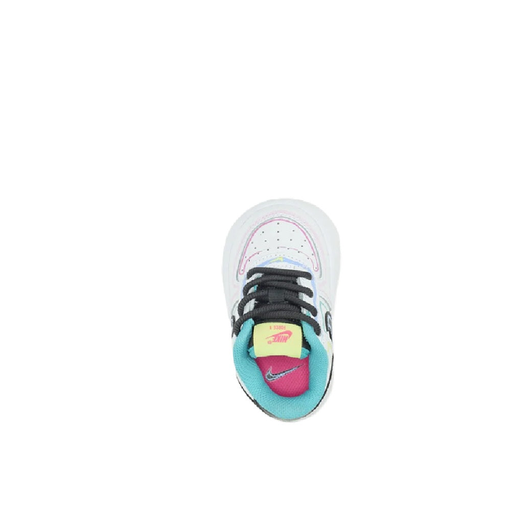 Toddler's Nike Force 1 Low BT Lace White/Anthracite-Hyper Pink (IR1822 100)