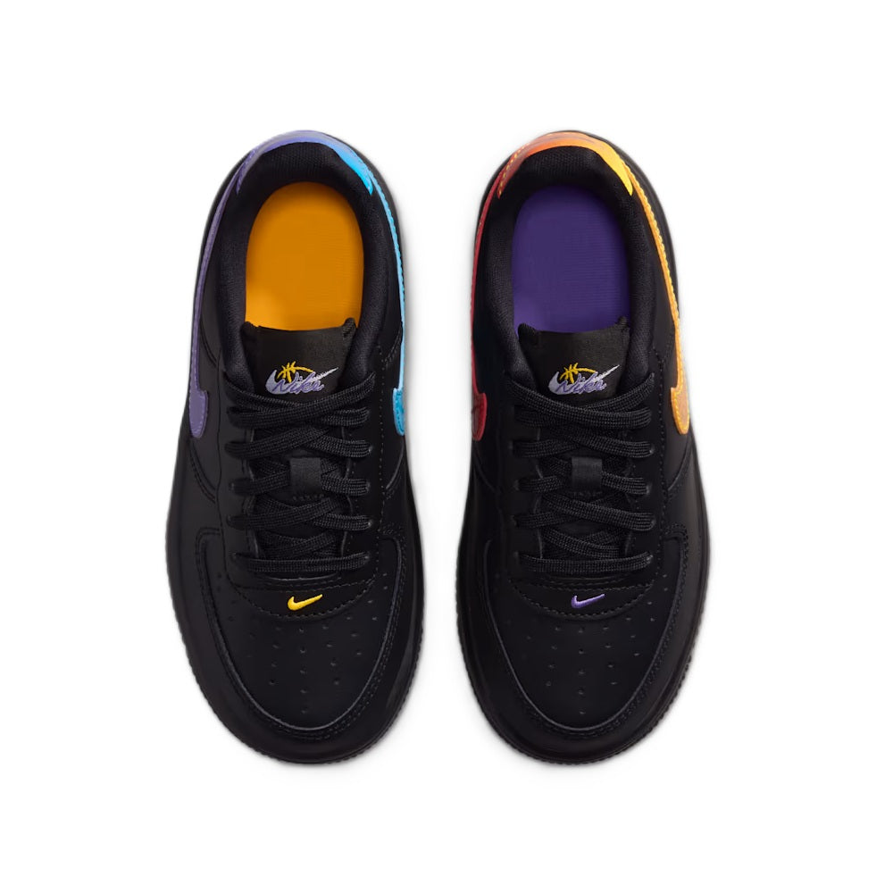 Little Kid's Nike Force 1 Low BB Win Lace Black/Action Grape (IV5949 001)