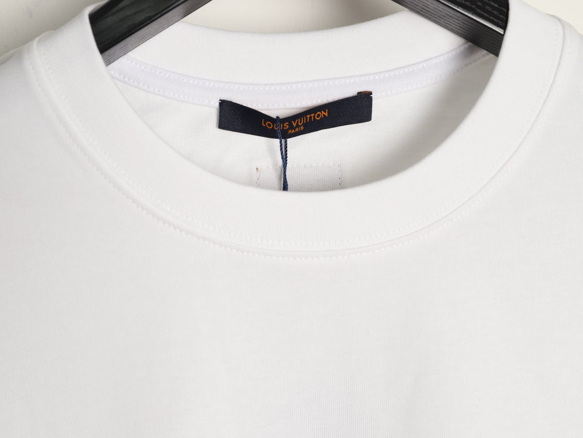 Louis Vuitton L.V.M. and Equipe Lettering Short-Sleeve T-Shirt - White